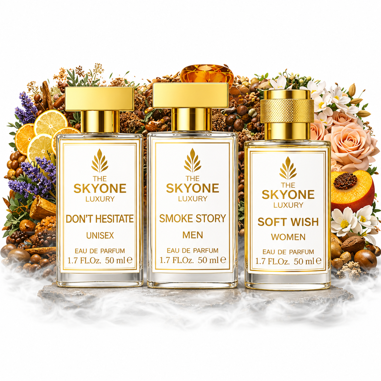 Smoke Story + Soft Wish + Don’t Hesitate – Trio Edition (3 × 50 ml EDP)